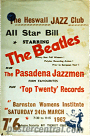 hezwall Jazz club starring the Beatles poster